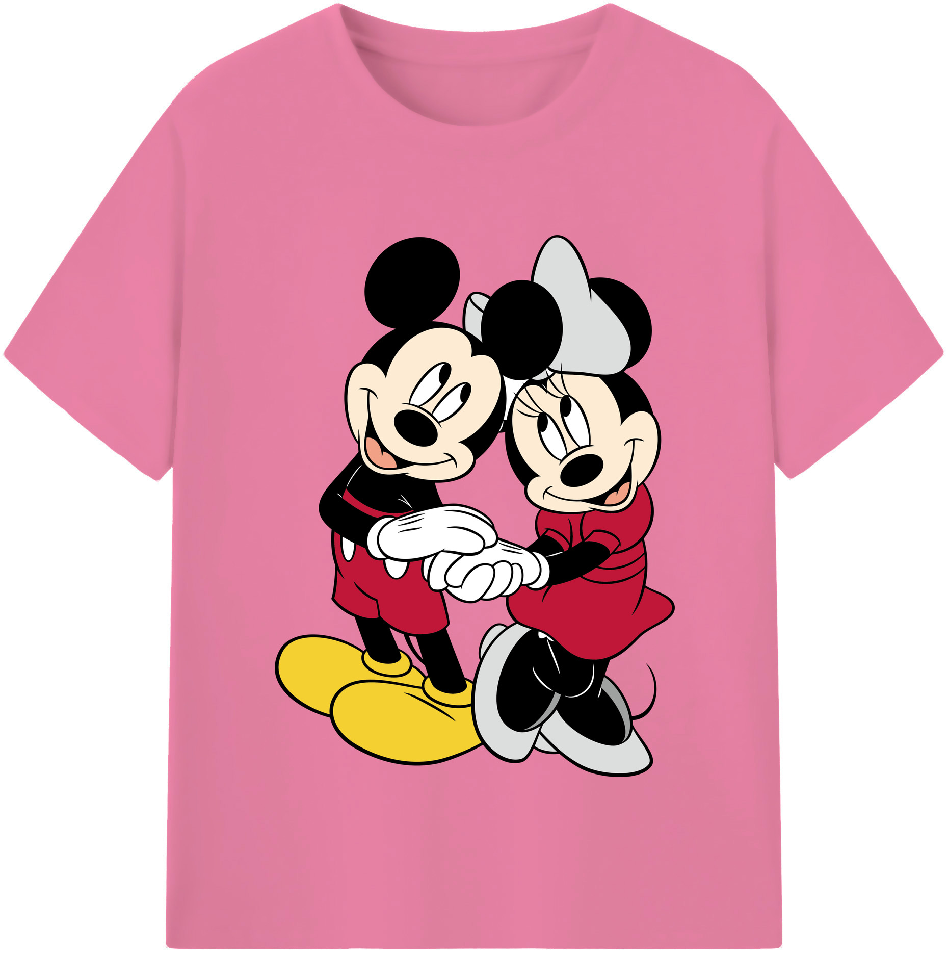 （画像用） ミッキーマウス Mickey Mouse 綿100％半袖Tシャツ（フロントプリント）